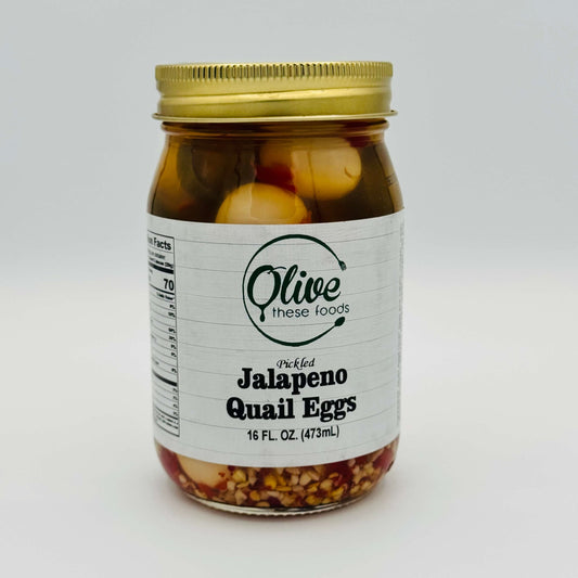 Pickled Jalapeño Quail Eggs by Olive These Foods – small - batch /quail - eggs
