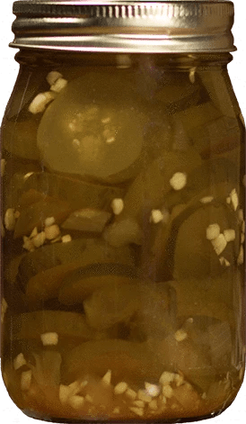 Spicy Garlic Pickle Chips by Olive These Foods – small - batch /pickles - and - vegetables